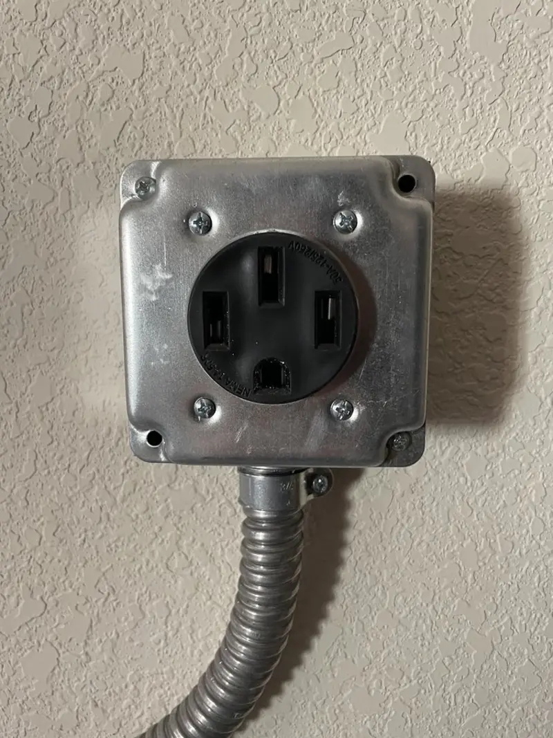 NEMA 14-50 outlet installed for Electrical Panel Upgrade in Coloma